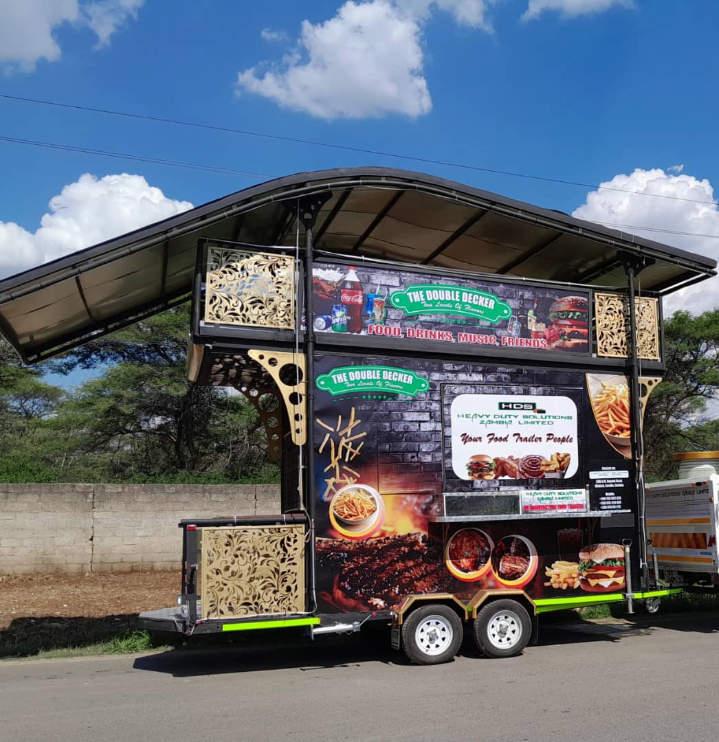 Double-decker food trailer