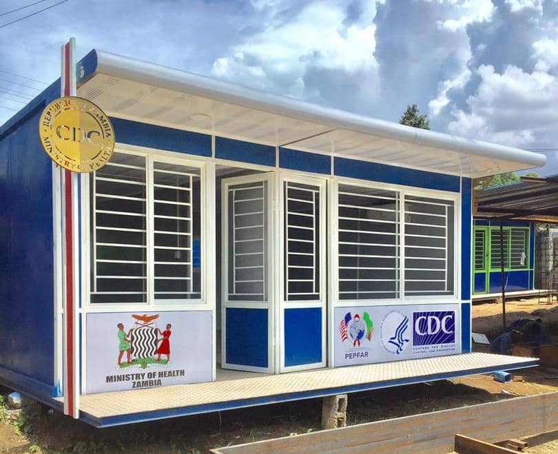 Prefab building - daytime view